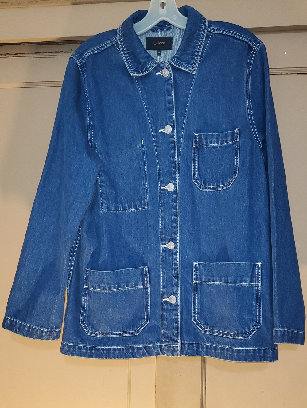 Quince Women's Denim Chore Jacket in Blue
